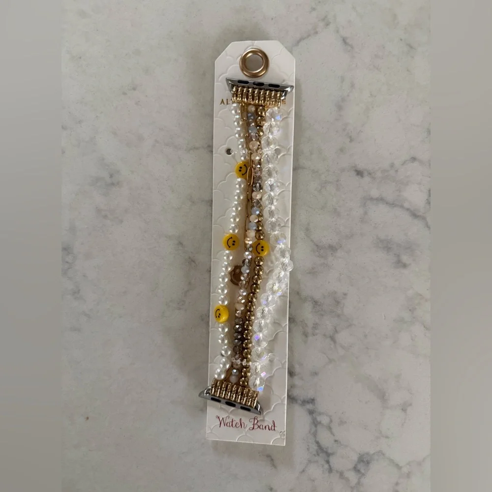 NWT - Altar'd State - Crystals and Smiley Face Apple Watch Band